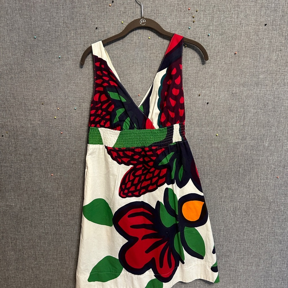 Floral Sleeveless Dress with Bold Colors